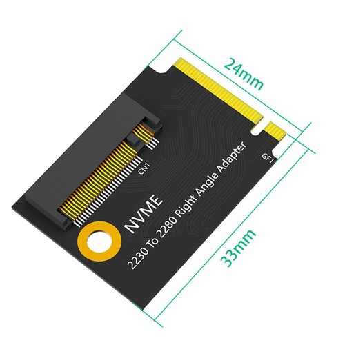Pour Ally PCIe 4.0 M2 Carte Riser 2230 à 2280 Angle Droit M.2 NVME S4909 - Photo 8/8
