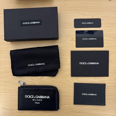 Dolce&Gabbana Men Coin Case With Box Black Almost unused