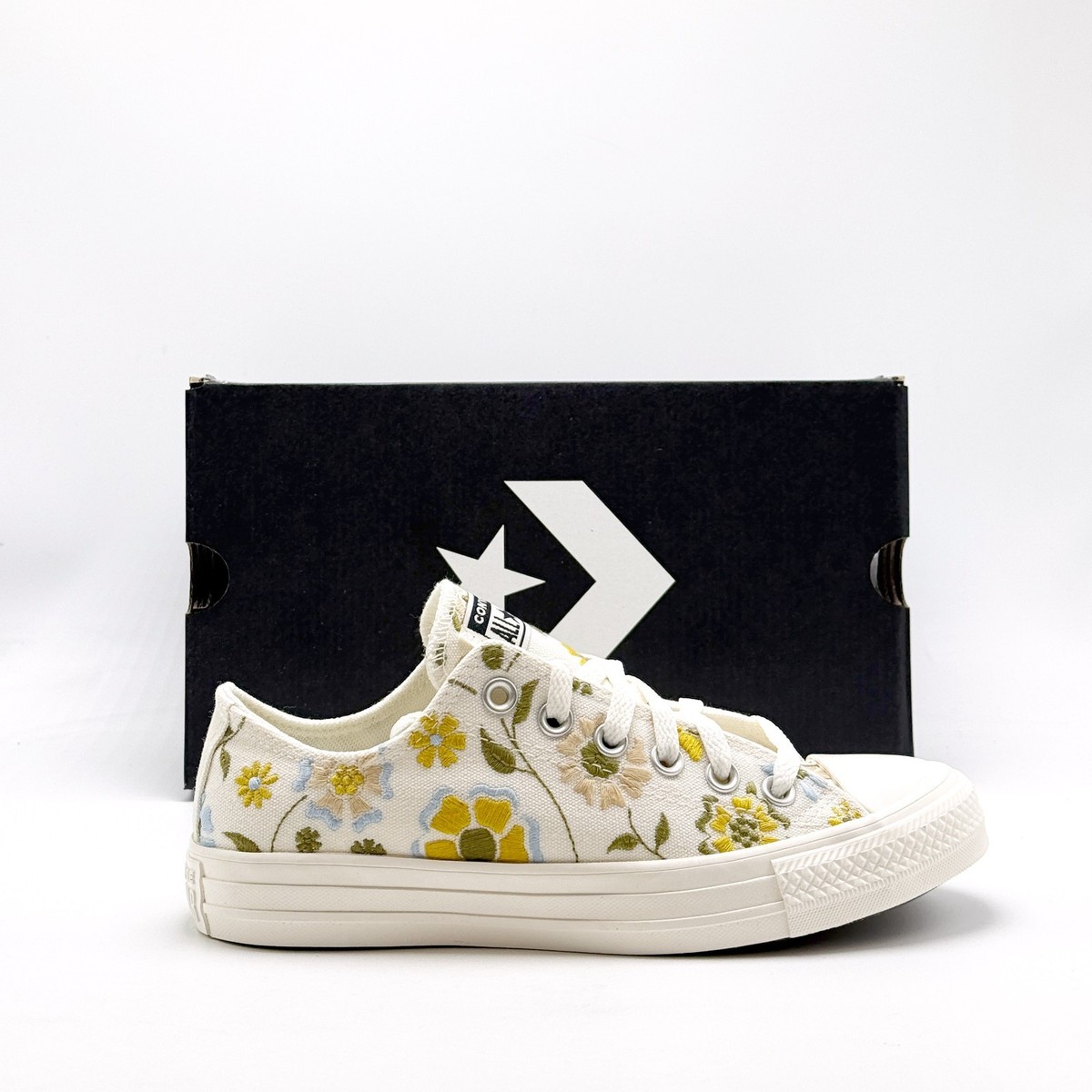 NEW* Unisex Converse Chuck Taylor All Star Low Retro Flowers EGRET 