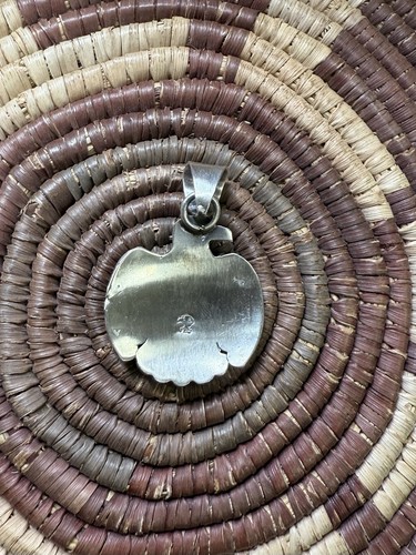 Navajo Handmade Kingman Turquoise Sterling Silver Pendant By Jerold Joe 🦅🦅🦅🦅 - Picture 9 of 10