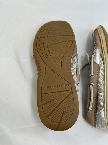 Sperry Top Sider Women’s Silver Leopard Animal Print Boat Shoes Size 6 M Leather - Picture 5 of 8
