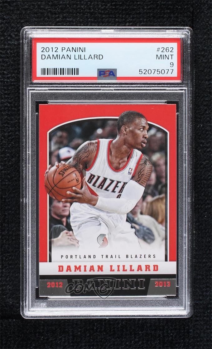 2012-13 Panini Damian Lillard #262 PSA 9 MINT Rookie RC 6zg