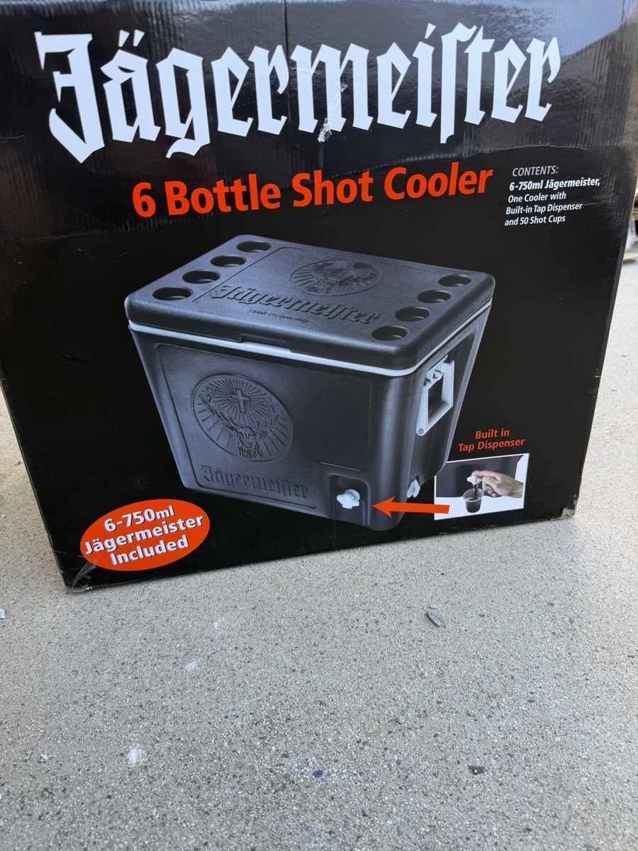 Jagermeister Black Cooler Tap Dispenser 6 Bottle Shot Cooler New