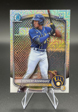 YOPHERY RODRIGUEZ - 2025 Bowman Chrome Prospect 1st BREWERS MOJO REFRACTOR