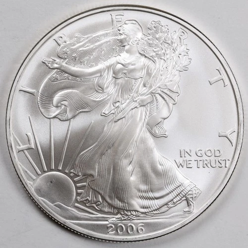2006 American Silver Eagle (BU) - AUTHENTIC - In a Capsule to Protect It!