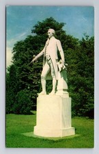 Charlottesville VA-Virginia, Statue of James Monroe, Ash Lawn, Vintage Postcard