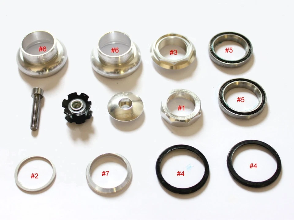 FSA Duron X 1" Threaded Bike Headset Sealed Bearing 1 inch 22.4/26.4mm Silver - Image 3 of 4