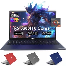 NIMO 15.6" IPS FHD-Gaming-Laptop, AMD Ryzen 5 6600H 6-Cores 660M GPU 4.5GHz