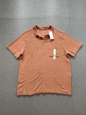 Goodfellow  Co Men Polo Shirt XL Orange Collared Short Sleeve Pocket Outdoor
