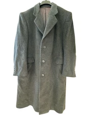 Mark Alexander Men's Charcoal Gray Cashmere Wool Dresscoat 44R