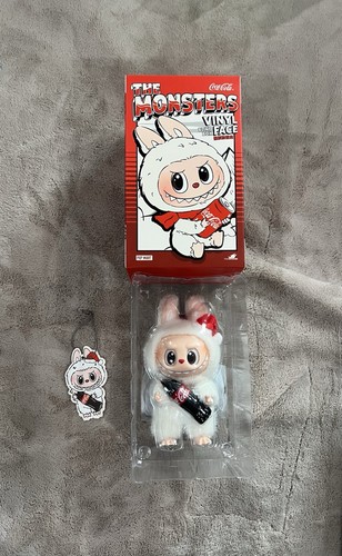 AUTHENTISCHER POP MART COCA COLA LABUBU VINYL PLÜSCH SCHLÜSSELANHÄNGER ANHÄNGER offene Box