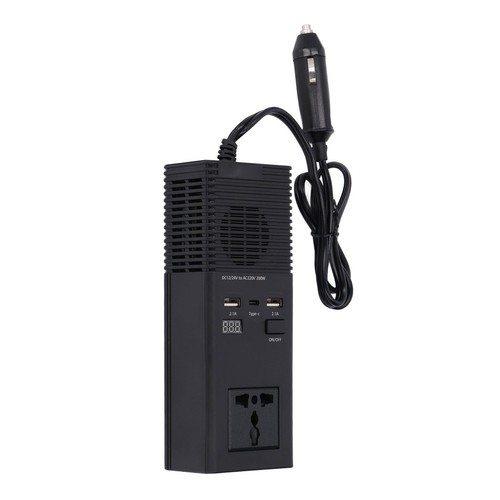 200W Samochodowy wyświetlacz LED Typ C Podwójny port USB Podwójne gniazdo 220V AC FY - Zdjęcie 2 z 22