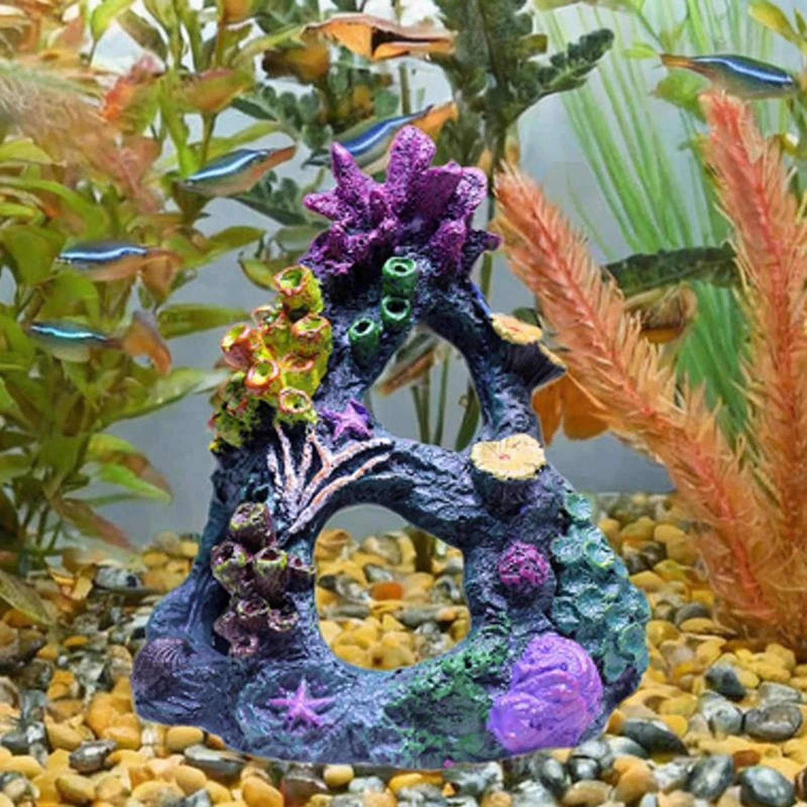 Artificial Aquarium Coral Reef Fish Tank Accessories Goldfish Sleep Cave
Opens in a new window or ta