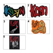 Korn Patches, Korn Iron On Embroidered Band Patches, Korn Logo Patch