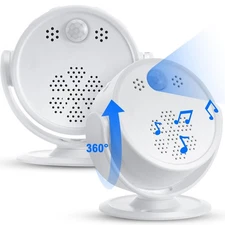 2 Pcs Motion Activated Voice Sensor Customizable Audio, PIR Infrared Speaker ...