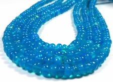 Blue Ethiopian Opal Beads 16"Inch 4-6mm Natural Opal Rondelle Gems Beads GV-4457