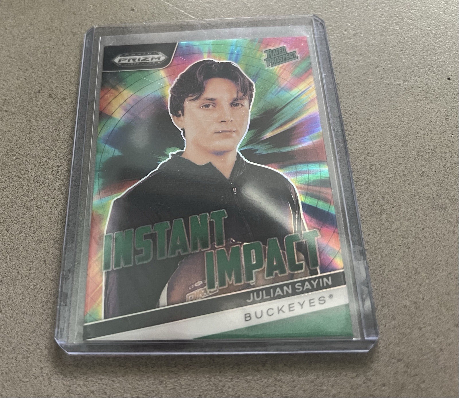2024 Panini Prizm Draft Picks Instant Impact Julian Sayin #II-JS Green Prizm