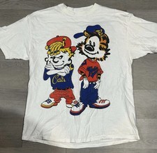 Calvin And Hobbes Comic T Shirt XL Single Stitch Vintage 90s Cartoon White
