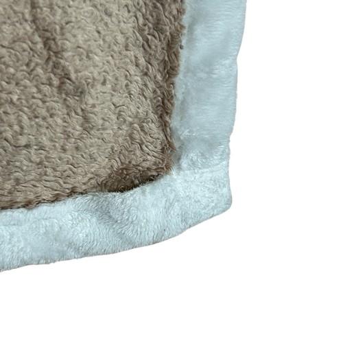 Steiff Beige Tan Brown Baby Blanket White Trim Elephant Bear Bunny Rabbit - Picture 4 of 9