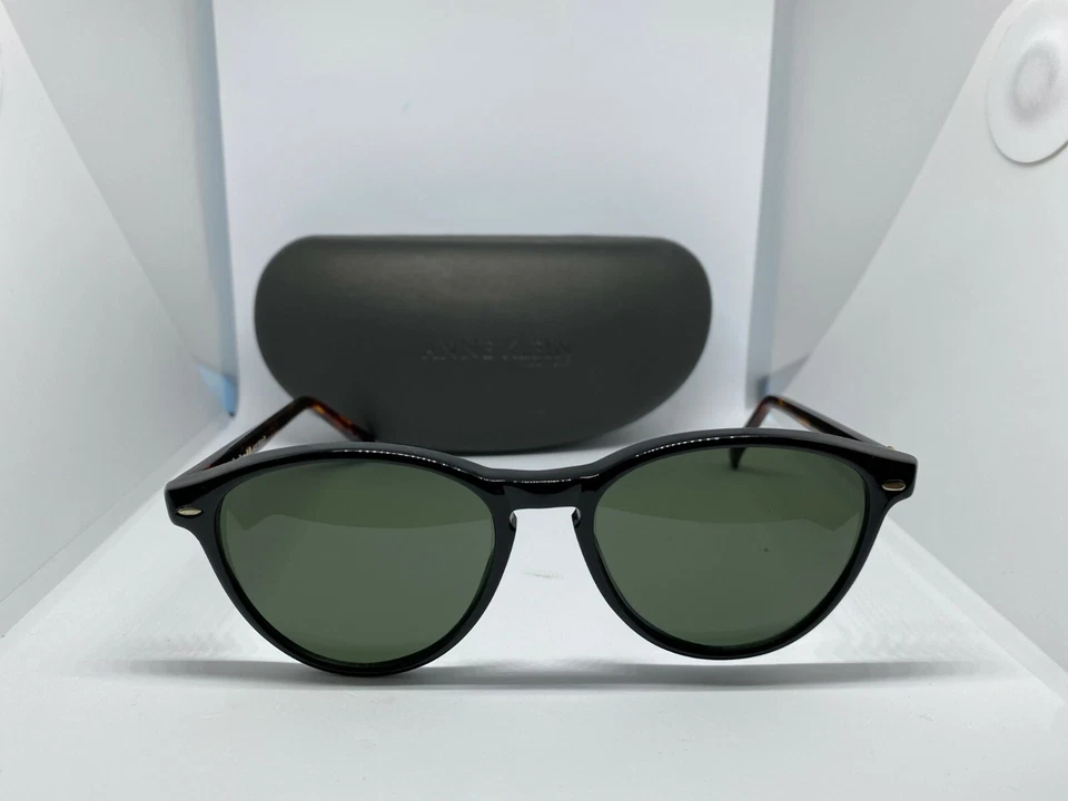 GAFAS DE SOL Anne Klein II para Riviera 52-17-145 borde de cuerno redondo ojo de cerradura 1 Foto 3 de 4