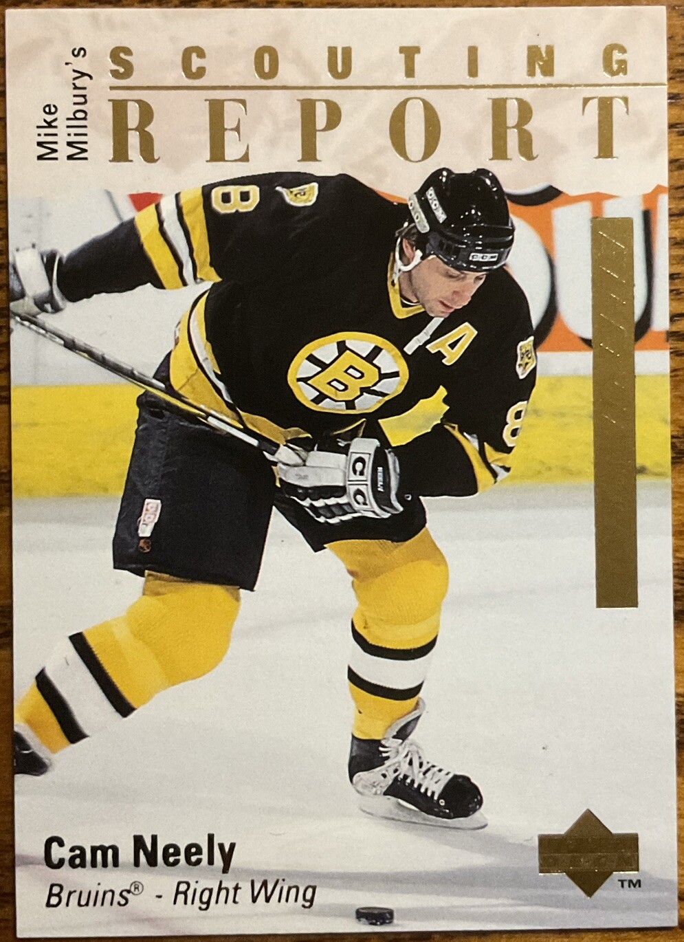1995-96 Upper Deck Electric Ice Gold RARE Cam Neely MM Scouting Report #237