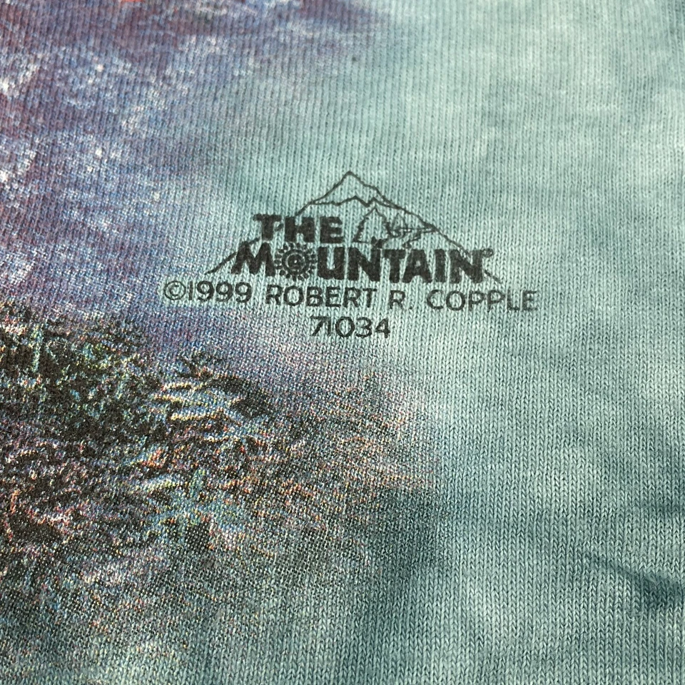 Винтажная футболка T-Rex Dinosaur The Mountain МОЛОДЕЖНАЯ средний галстук краситель парк юрского периода - Изображение 4 из 4