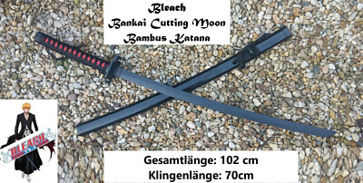NEU BLEACH BANKAI CUTTING MOON Bambus Katana Schwert  102cm groß für Cosplay NEW