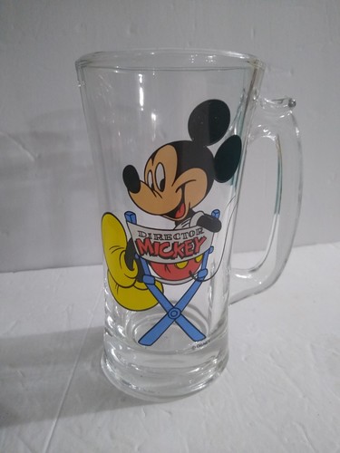 Disney Vintage Mickey Mouse Glas Regisseur groß Getränk Stein Becher Bargeschirr 5 3/4" - Bild 6 von 8