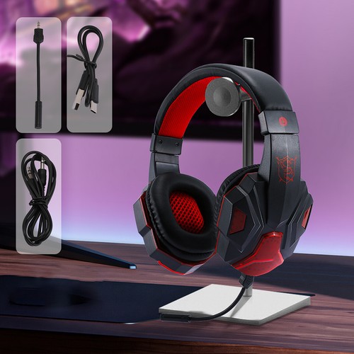 Audifonos Gamer con Microfono Luz Led Para PS4 PS5 PC Connettore 3,5 mm Auricolari - Foto 86 di 87