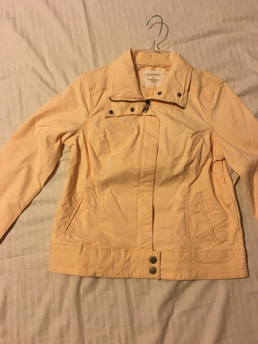Sonoma: Long Sleeve, Front Zip, Waist Length Jacket, Tender Peach, Sz S - Foto 3 di 7