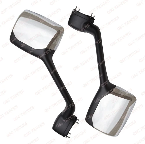 QSC Chrome Hood Mirror Pair for Kenworth T680 Peterbilt 579 LH RH 