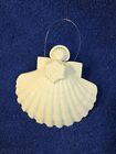 Vintage 1989 Margaret Furlong Winter Snowflake Angel Seashell Ornament With Box