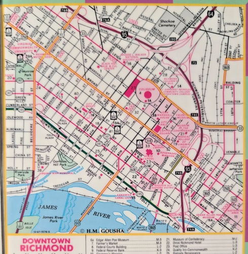 Richmond, Virginia - Gousha Laminated Fastmap - Imagen 5 de 5