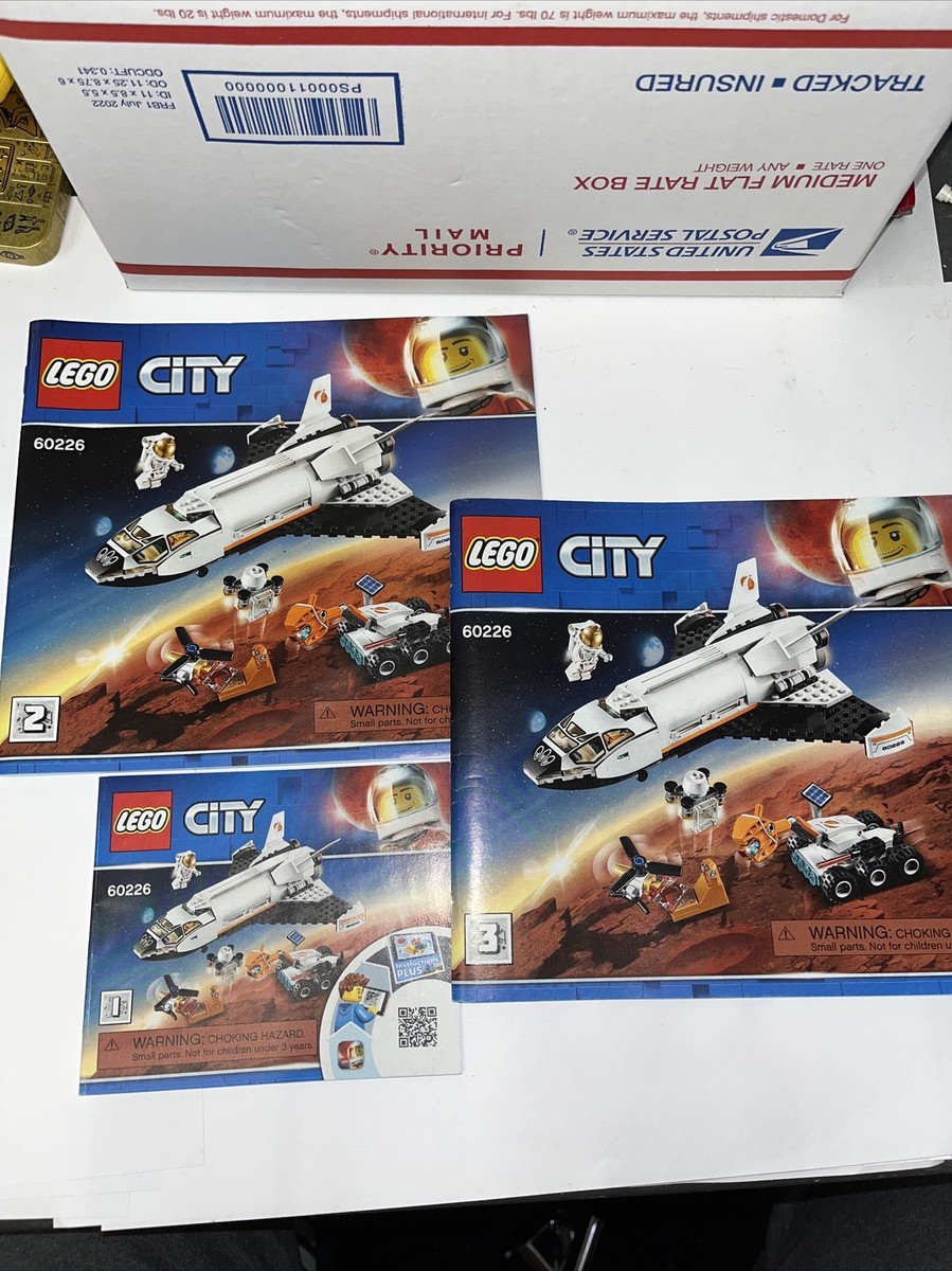 LEGO City Space Port: Mars Research Shuttle (60226) Manuals Only -3 Piece