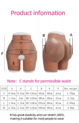 Silicone Butt Hip Enhancement Women Pants Artificial Hip Shaper Padded Cosplay - Picture 18 of 29