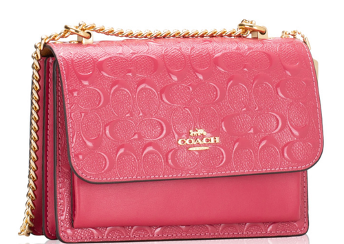 Coach Outlet Mini Klare Umhängetasche aus charakteristischem Leder CH593