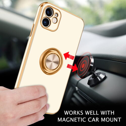 For iPhone 11 6.1" Case Shockproof Protective Rugged Cover & Golden Ring Holder - Bild 36 von 136