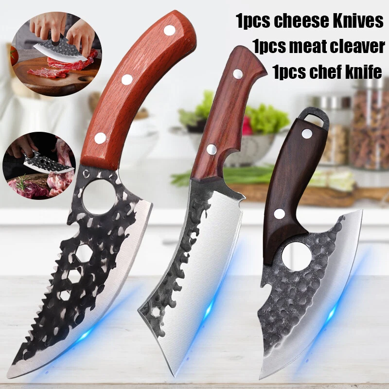 WXCOO Stainless Handmade Forged Kitchen Butcher Chef Knife Meat Cleaver Cheese Knives