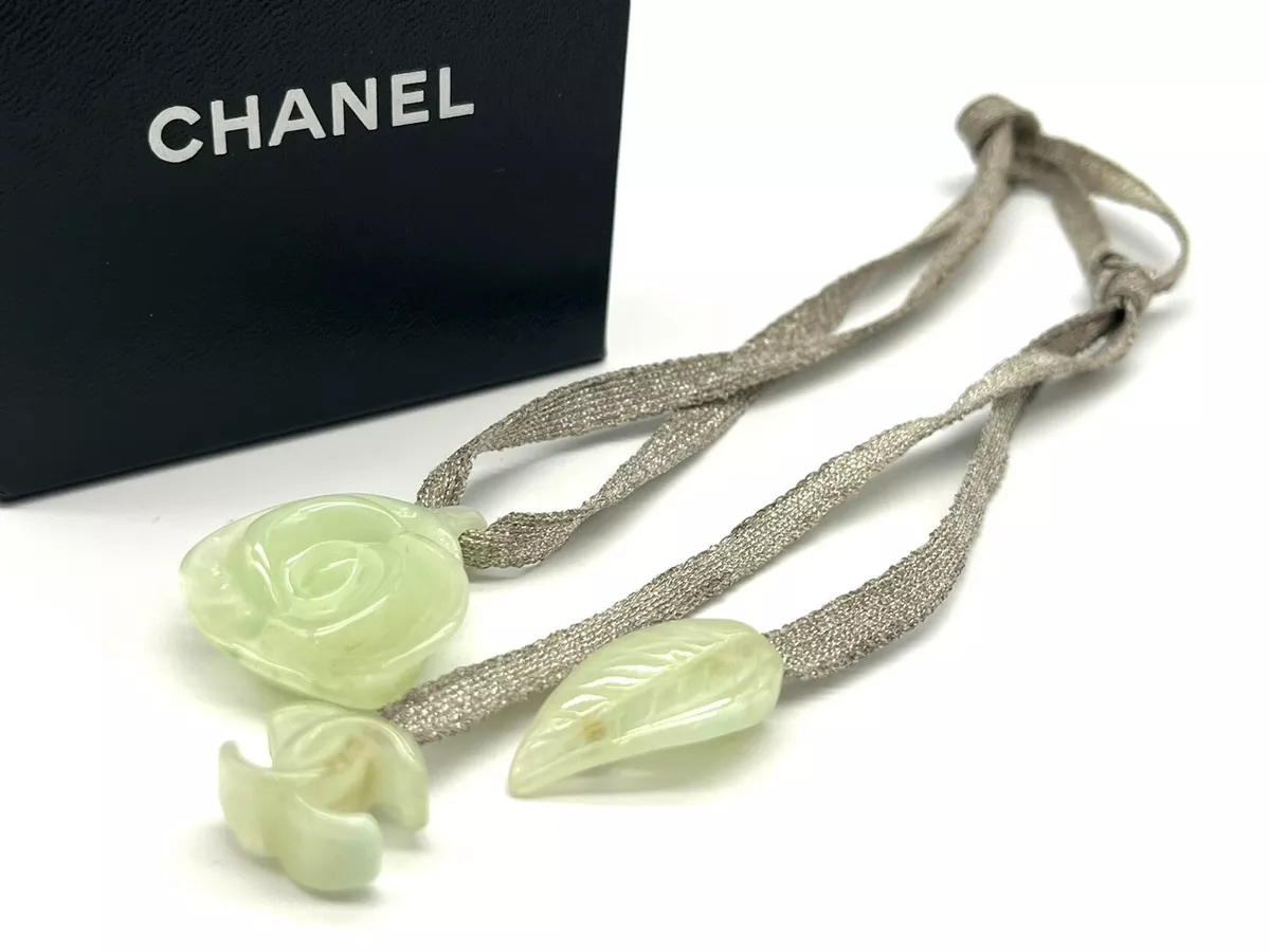 Authentic Chanel Jade Choker necklace From Japan E-164