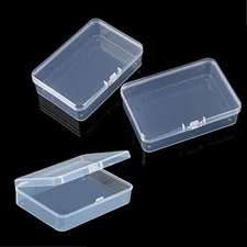 DKAOVH 4-Pack Rectangular Plastic Storage Containers Box 4.45 x 3.3 x 1.14 inch