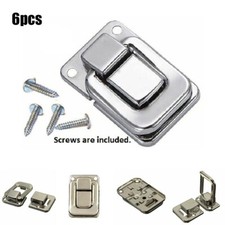 6x Small Nickel Case Toggle Catch Lock Suitcase Box Trunk Latch Clasp Clip Set.