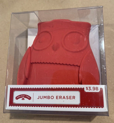 Holiday Time Owl Jumbo Eraser - NEW