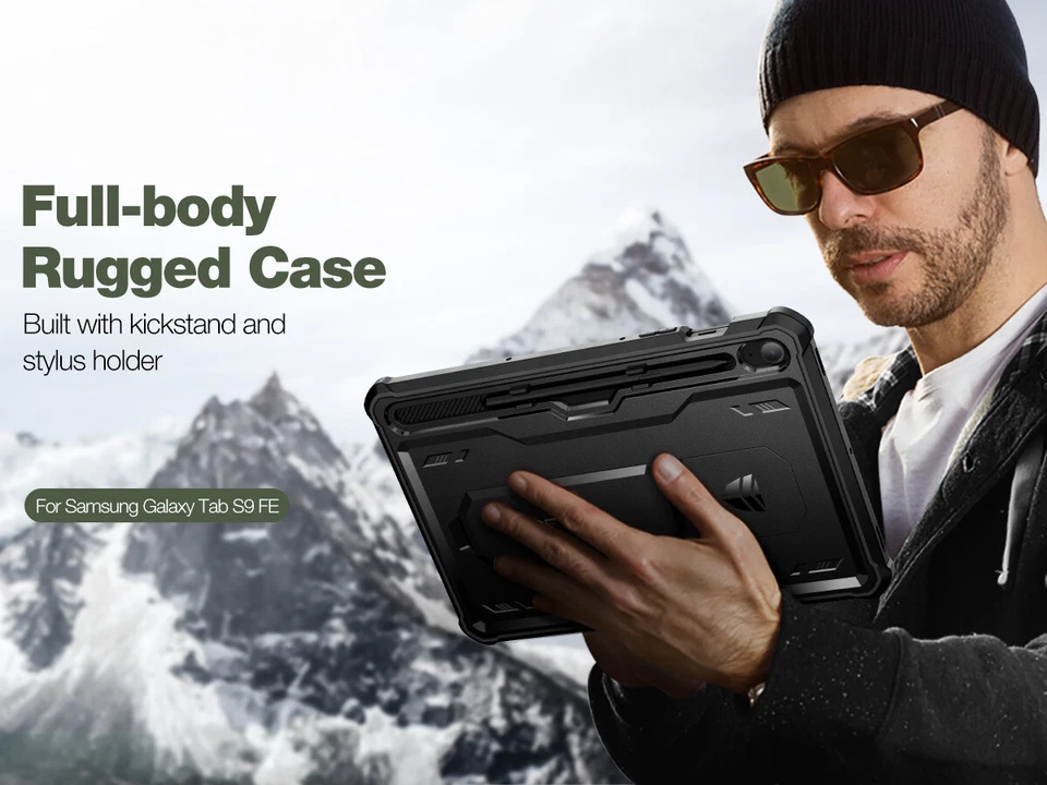 Dexnor для Samsung Galaxy Tab S9 FE чехол встроенный протектор экрана и подставка - Изображение 4 из 4