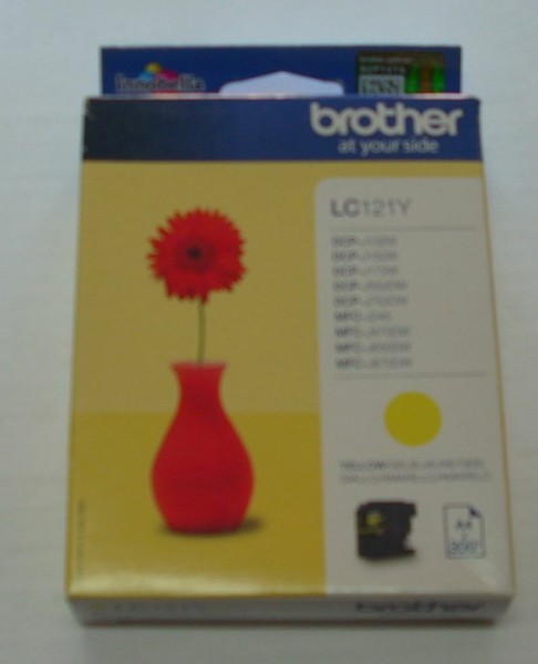 Brother LC121Y Tinte Yellow Dcp J132W J152W J172W J552DW J752DW Mfc J870DW L245-image