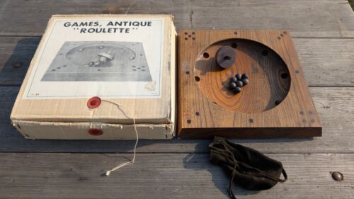 Vintage Antique Roulette Wooden Game by IX-20 Japan with Box and Accessories - Picture 2 of 3