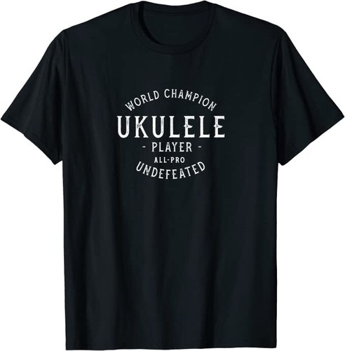 Retro World Champion Ukulele Player All-Pro Undefeated T-Shirt *NEW 10 Colors* - Picture 4 of 11
