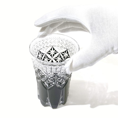 Edo Kiriko Tumbler Glass BLACK Haruki Ishizuka Seikou Saisyoku made in Japan - Picture 7 of 20