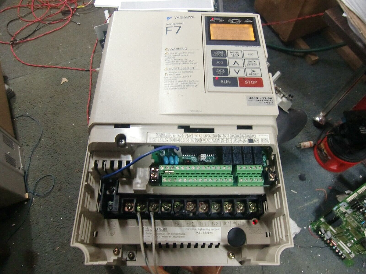 YASKAWA F7 AC VARIABLE FREQUENCY DRIVE, 380-480V, 17A, 10HP YASKAWA F7 AC VARIABLE FREQUENCY DRIVE, 380-480V, 17A, 10HP