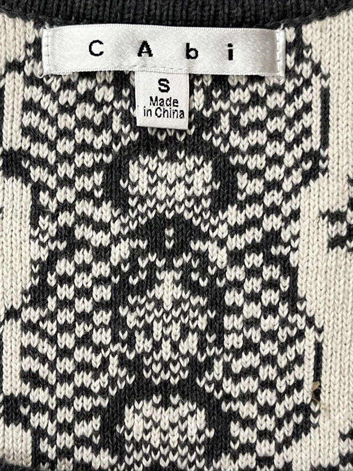 Camiseta sin mangas suéter para mujer CAbi S Peplum gris blanco sin mangas concha # 887 tocador Foto 4 de 4