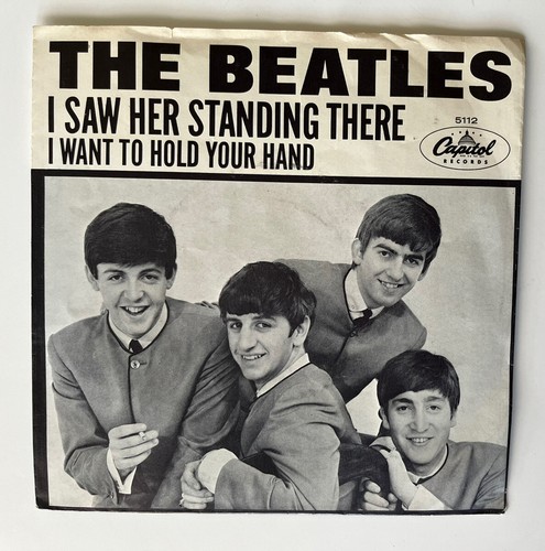 The Beatles I Want To Hold Your Hand/I Saw Her Standing There Capitol 45 Sleeve - Picture 2 of 4